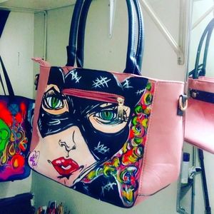 Custom hand painted purse